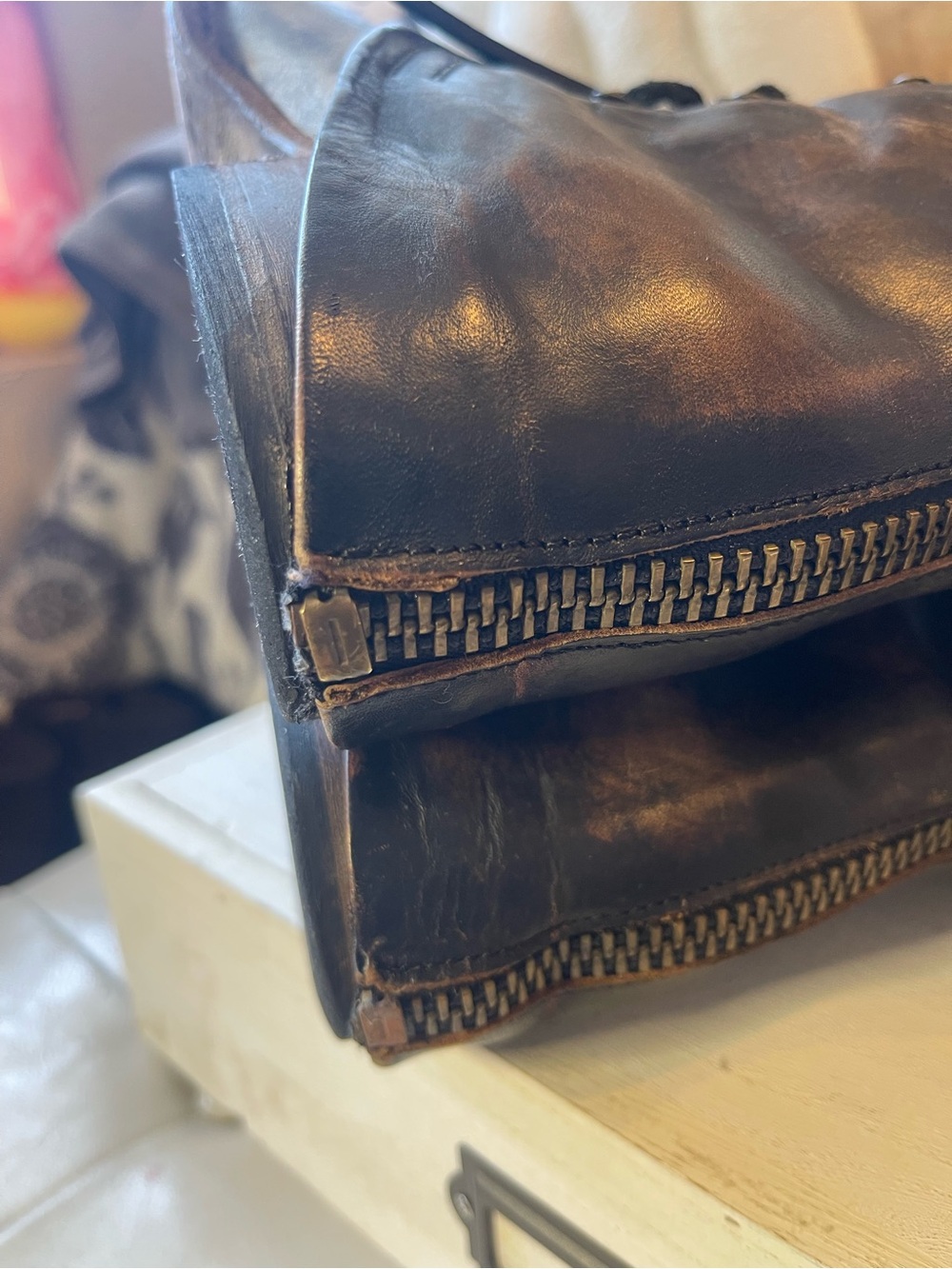 Freebird EUC “Ravi” Mid-Calf Boots in Ice/Brown Distressed Leather MSRP$350 - Picture 6 of 8